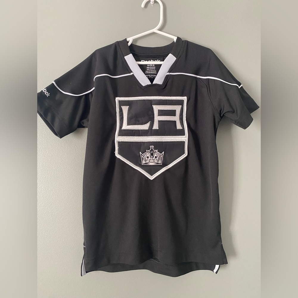 LA Kings NHL Hockey Jersey Kids Small Black Stitched